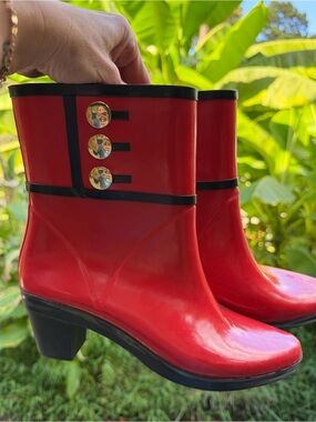 Kate Spade Red Rubber Rain Boots | Cosplay, Comic Con & Halloween Ready | Size 8